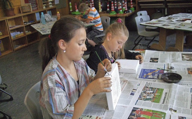 Kreativitt war beim Kunstprojekttag an der Grundschule in Breitnau gefordert.  | Foto: Privat
