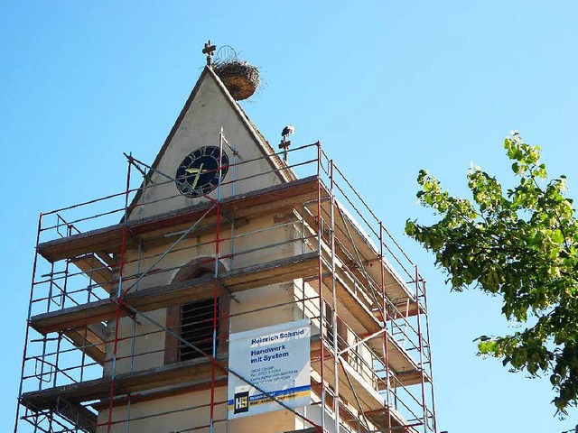 Warum schlgt die Eimeldinger Kirchturmuhr nur noch zur vollen Stunde?  | Foto: Victoria Langelott