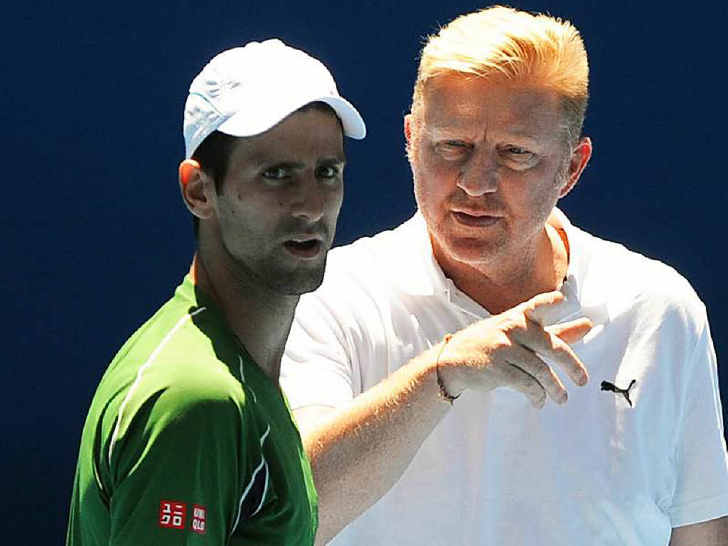 Boris Becker trainiert seit 2013 Novak Dokovic, den er 2014 zum Wimbledon-Sieg fhrte.