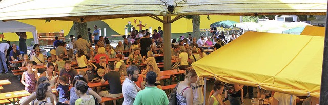 Beim Sommerfest der Musik- und der Hebelschule auf dem Schulhof  | Foto: Antje Gessner