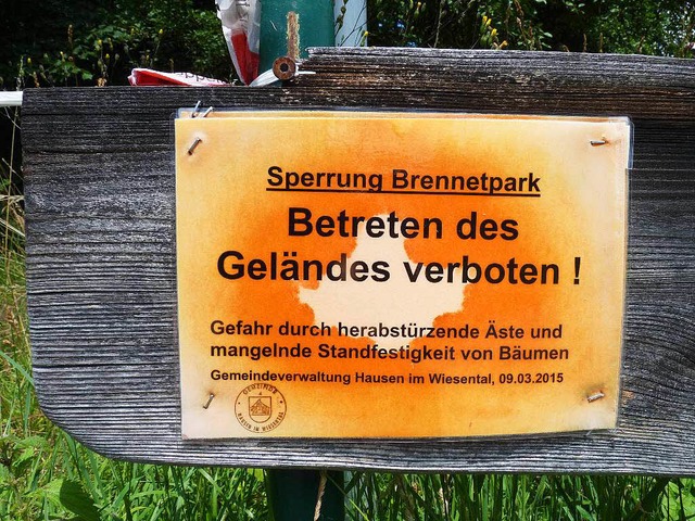 Betreten verboten: Das Schild altert mit.  | Foto: Dirk Sattelberger
