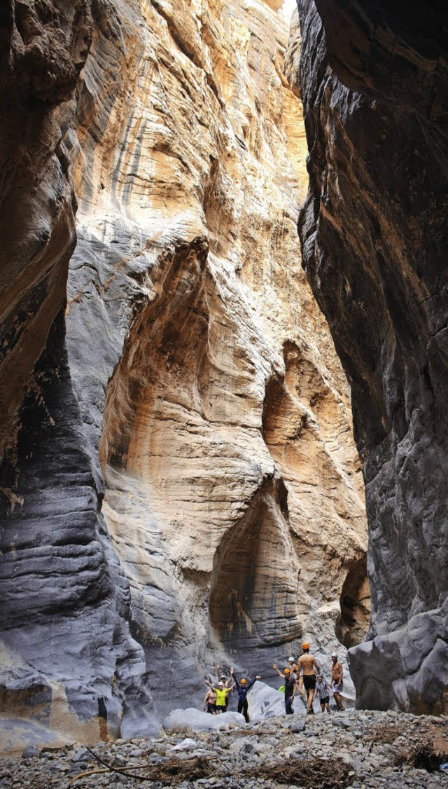 Faszinierende Felslandschaft, glcklic...Rachel Man (rechts) hat den berblick.  | Foto: Franz Lerchenmller 