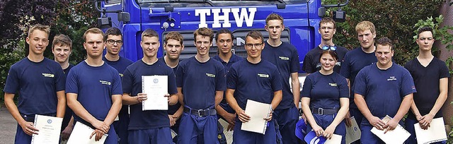 Die Grundausbildung haben 15 THW-Helfer absolviert.   | Foto: ZVG