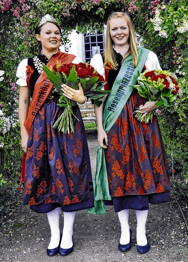 Mit den Rosentagen 2015 endet die Amts...s) und Rosenprinzessin Angelika Leber.  | Foto: Claus Bingold