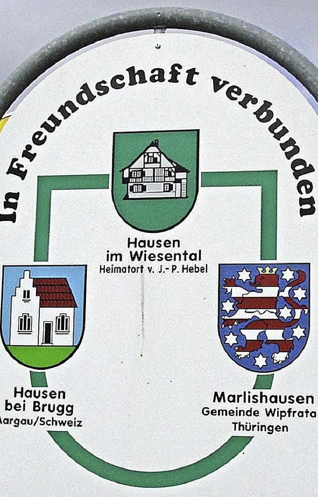 Drei Drfer, ein Name: Hausen. Rechts das Wappen von Marlishausen   | Foto: archiv: vogt