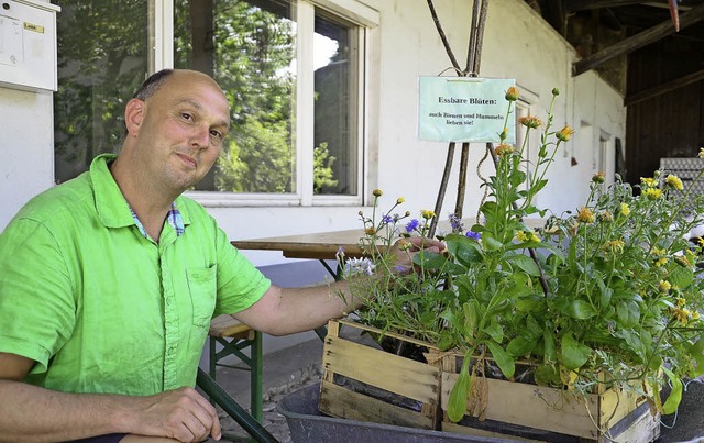 Ulrich Faigle ist als Geschftsfhrer ... sich ber die Arbeit zu informieren.   | Foto: Martina Proprenter