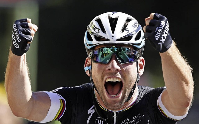 Mark Cavendish freut sich.   | Foto: dpa