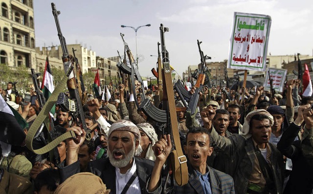 Houthi-Rebellen in der Hauptstadt Sanaa   | Foto: AFP