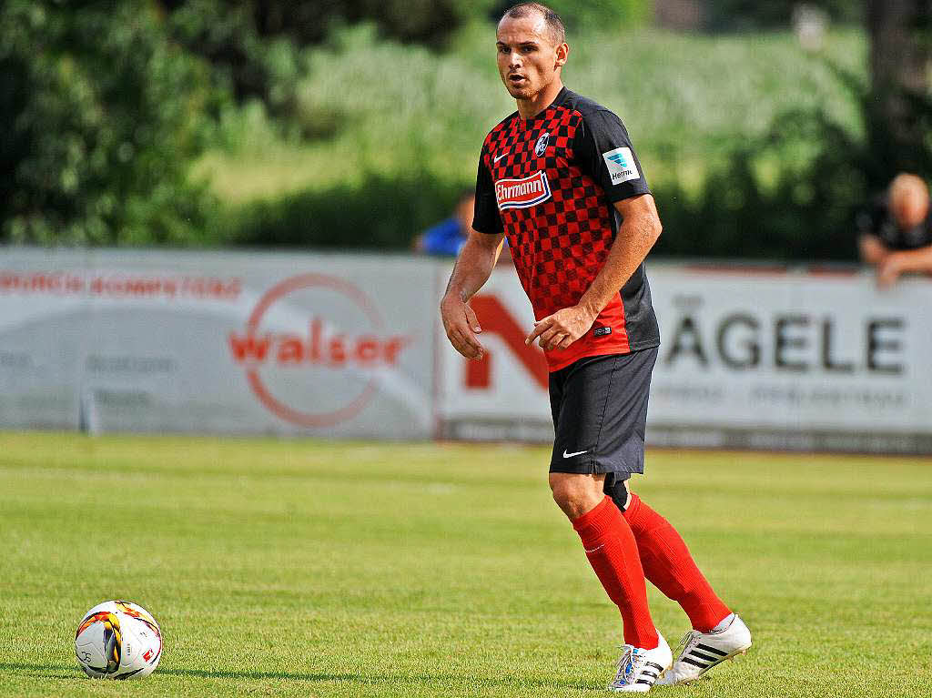 Testspiel des SC Freiburg gegen Sandhausen im Trainingslager.