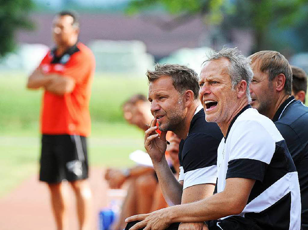 Testspiel des SC Freiburg gegen Sandhausen im Trainingslager.