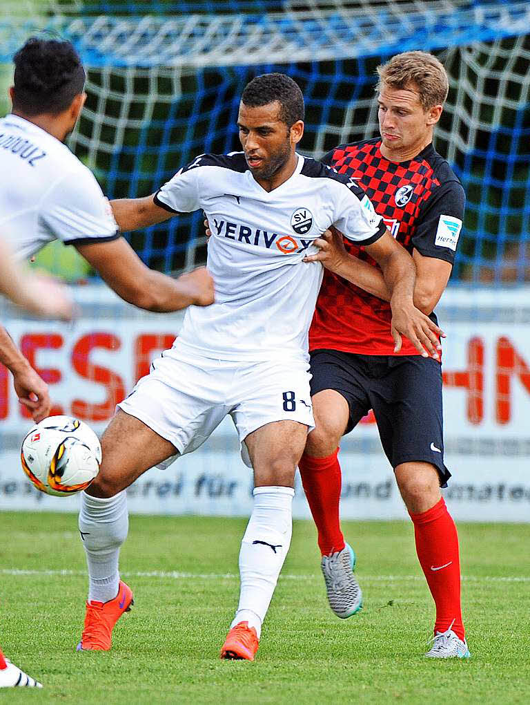 Testspiel des SC Freiburg gegen Sandhausen im Trainingslager.