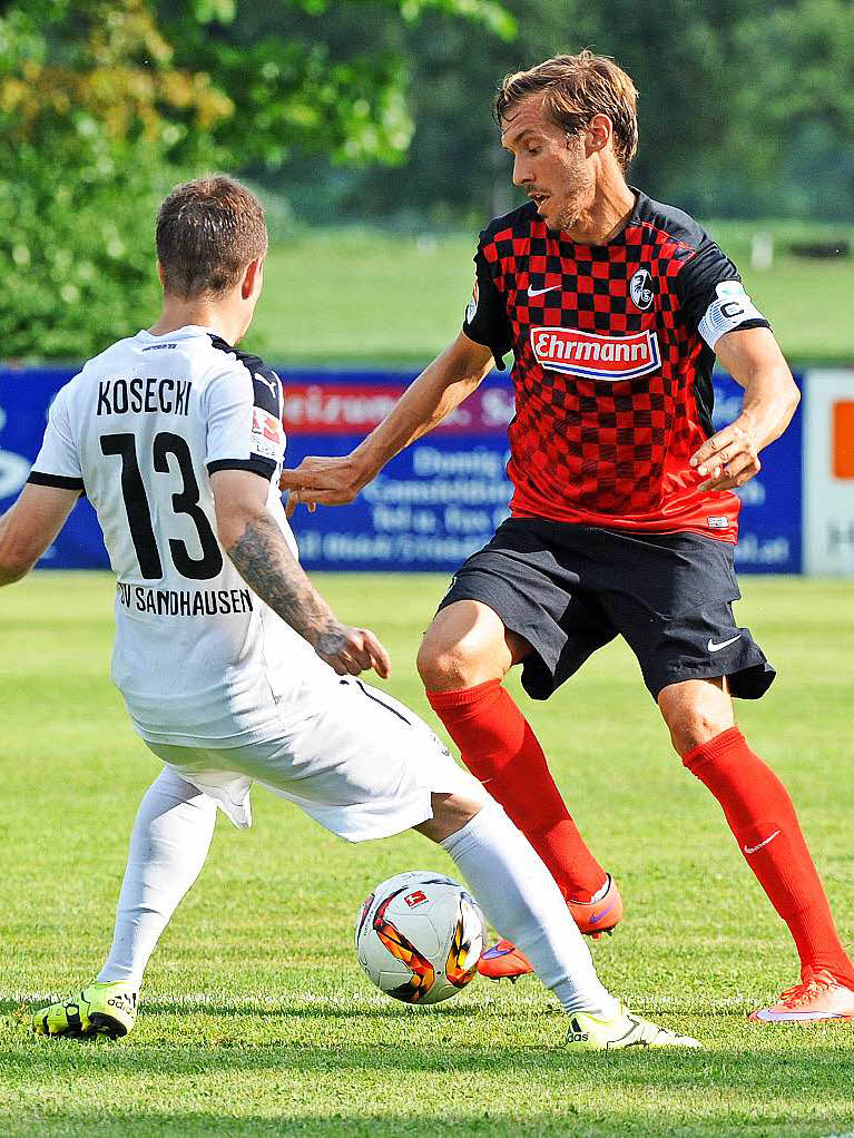 Testspiel des SC Freiburg gegen Sandhausen im Trainingslager.