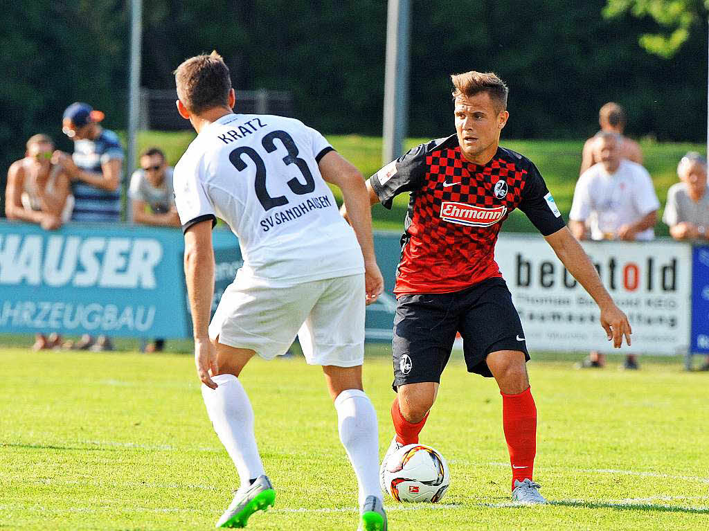 Testspiel des SC Freiburg gegen Sandhausen im Trainingslager.