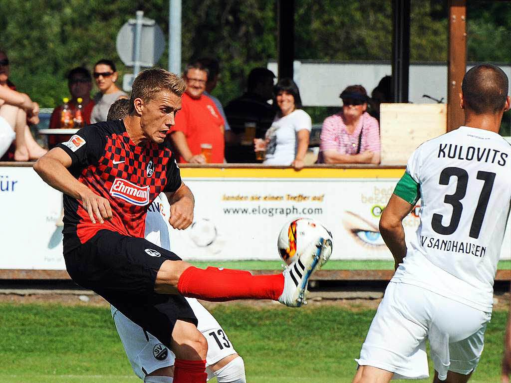 Testspiel des SC Freiburg gegen Sandhausen im Trainingslager.