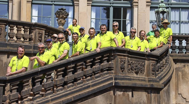 Bei ihrer Jubilumstour nach Sachsen b... den &#8222;Zwinger&#8220; in Dresden.  | Foto: Jrgen Berblinger