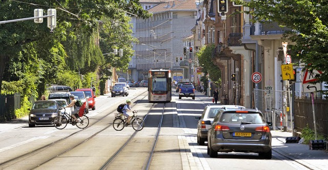 Zu viel Verkehr nutzt die Basler Stra...nur fr Anlieger und Radler offen ist.  | Foto: Michael Bamberger