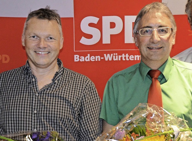 Die SPD tritt im Wahlkreis 46 mit Walt...ner   (links)  und Dieter Kpfler an.   | Foto: Tanja Bury