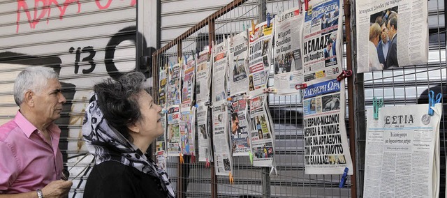 Die griechischen Medien zgerten nicht...k am  neuen Spar- und Reformprogramm.   | Foto: dpa