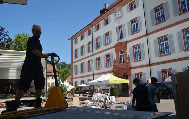 Der erste Aufbautag fr Hndler bei de...a in Schloss Beuggen war am Mittwoch.   | Foto: Peter Gerigk