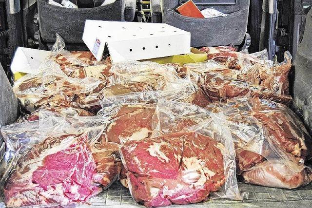 Grenzwächter entdeckten Gammelfleisch im Kofferraum