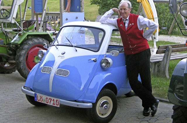 Harald Mller mit seiner Einzylinder-Isetta von BMW   | Foto: zvg