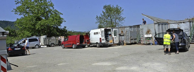 Die Recyclinganlage und der Grnabfall...kommen ein Dach und eine neue Zufahrt.  | Foto: Heinz Vollmar