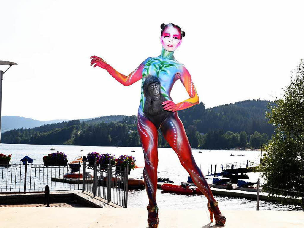 Bunte Eindrcke vom Bodypainting-Festival am Titisee.<?ZP?>
