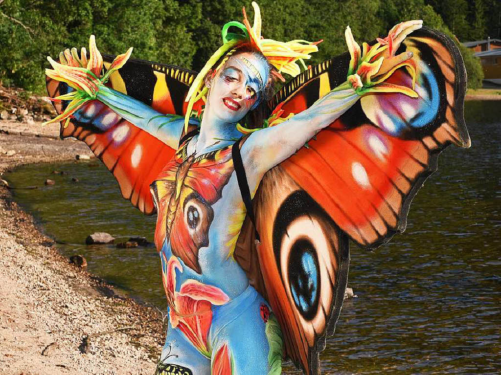 Bunte Eindrcke vom Bodypainting-Festival am Titisee.<?ZP?>
