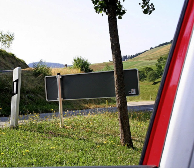 Sichtbeeintrchtigung statt Orientieru...n der Einmndung  in die Kreisstrae.   | Foto: Gerd Sutter