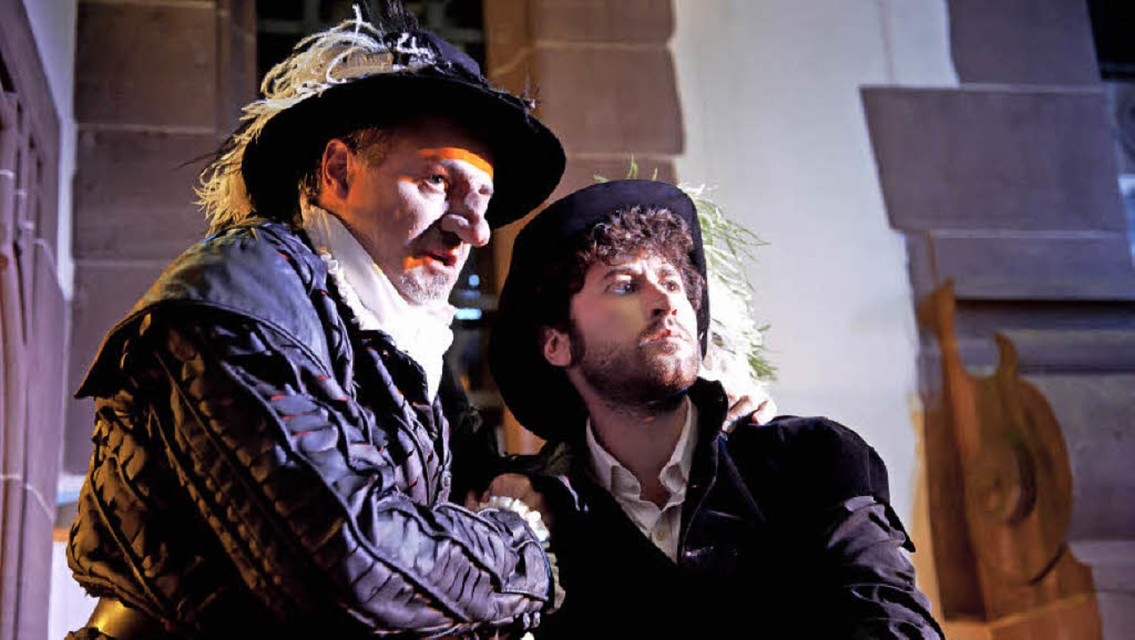 Hans Poeschl als Cyrano und Matthias Happach als Christian   | Foto: Duarte