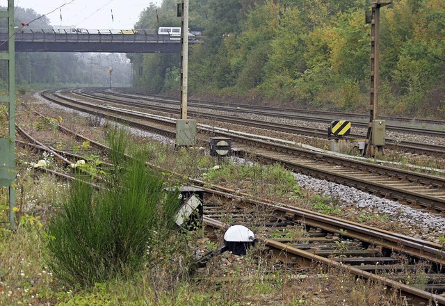 Nrdlich des Bahnhofs Riegel-Malterdin...nes der Ausweichgleise wird erneuert.   | Foto: Archivfoto: Martin Wendel