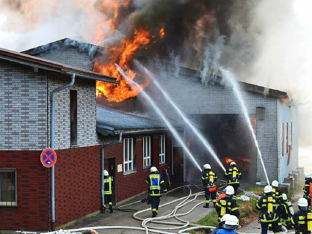 Brand im Sgewerk Ketterer in Titisee-Neustadt