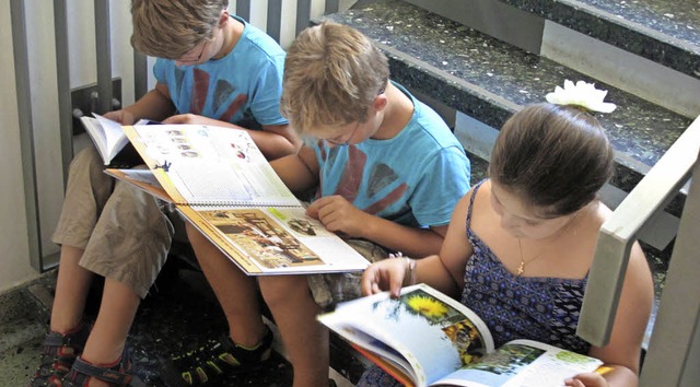 Noch kurz vor den Ferien geschafft - d...dem Foto sind Schler der Grundschule.  | Foto: Jutta Schtz