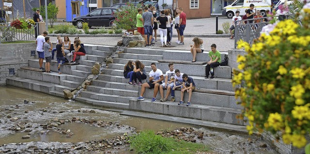 Mittlerweile ein beliebter Treffpunkt: der Zugang zur Kander an der Schwemme    | Foto: Markus Maier