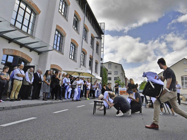 Eine Performance von Tempus fugit gehrte zum Jubilumsprogramm im Innocel.   | Foto: Barbara Ruda