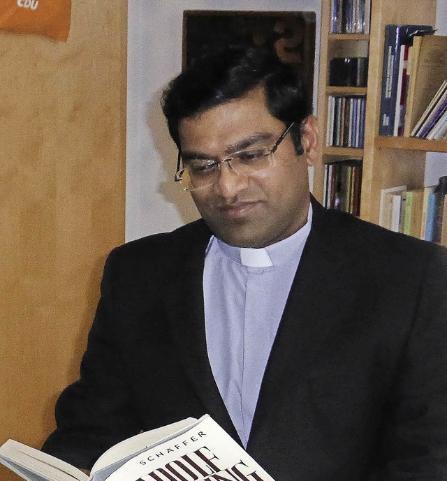 Vikar Gnani Rai Lazar, gefragter Autor...Werk ber Papst Franziskus erweitert.   | Foto: Baur
