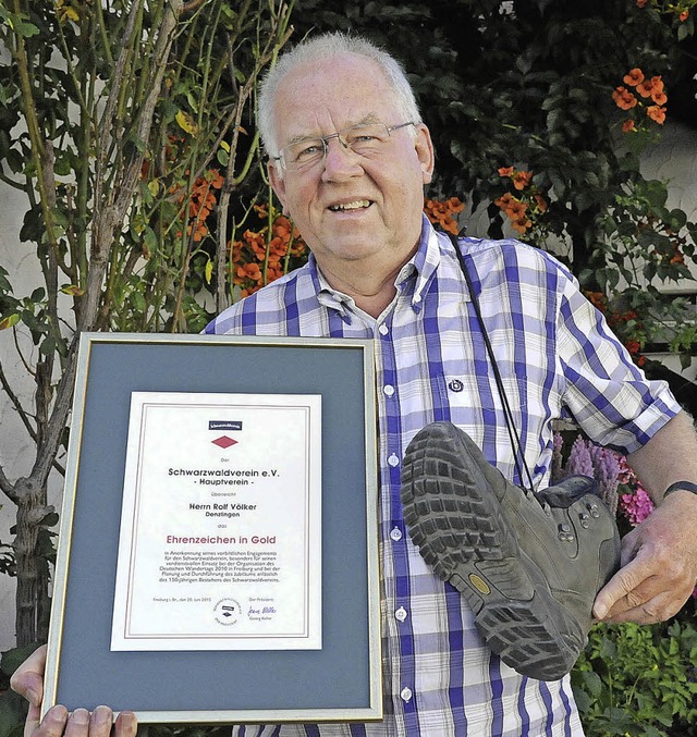 Rolf Vlker wurde vom Schwarzwaldverei... am liebsten die Wanderstiefel schnrt  | Foto: Markus Zimmermann