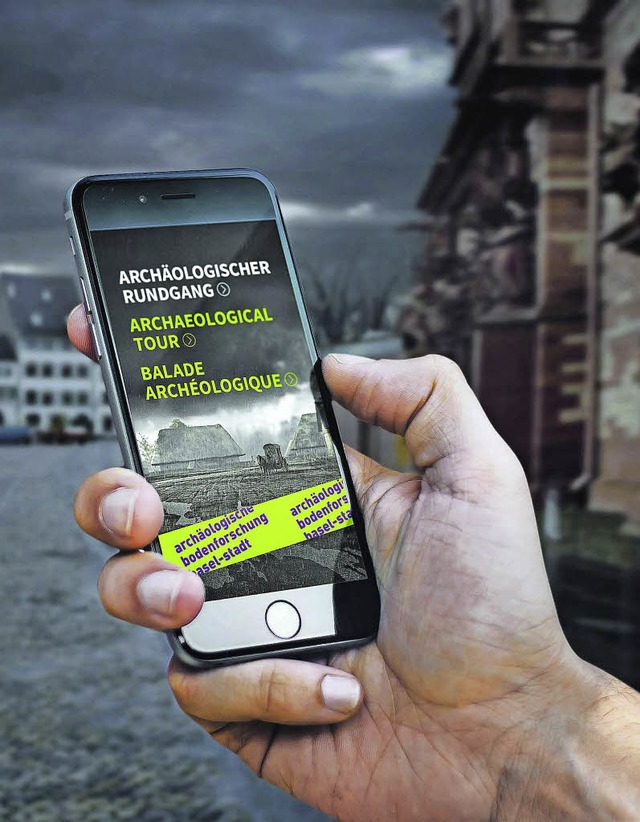 Das Smartphone als archologischer Gui...eue Basler App macht&#8217;s mglich.   | Foto: ZVG