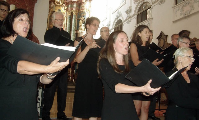 Das Vocalconsort Bad Sckingen spannte...nen Bogen vom Barock bis zur Moderne.   | Foto: Roswitha Frey