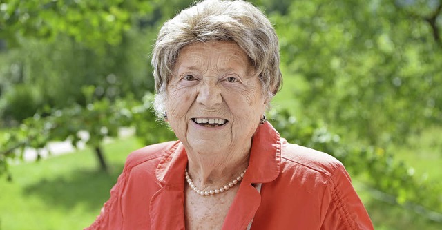 Hildegard Anhalt ist 100 Jahre alt.   | Foto: Rita Eggstein