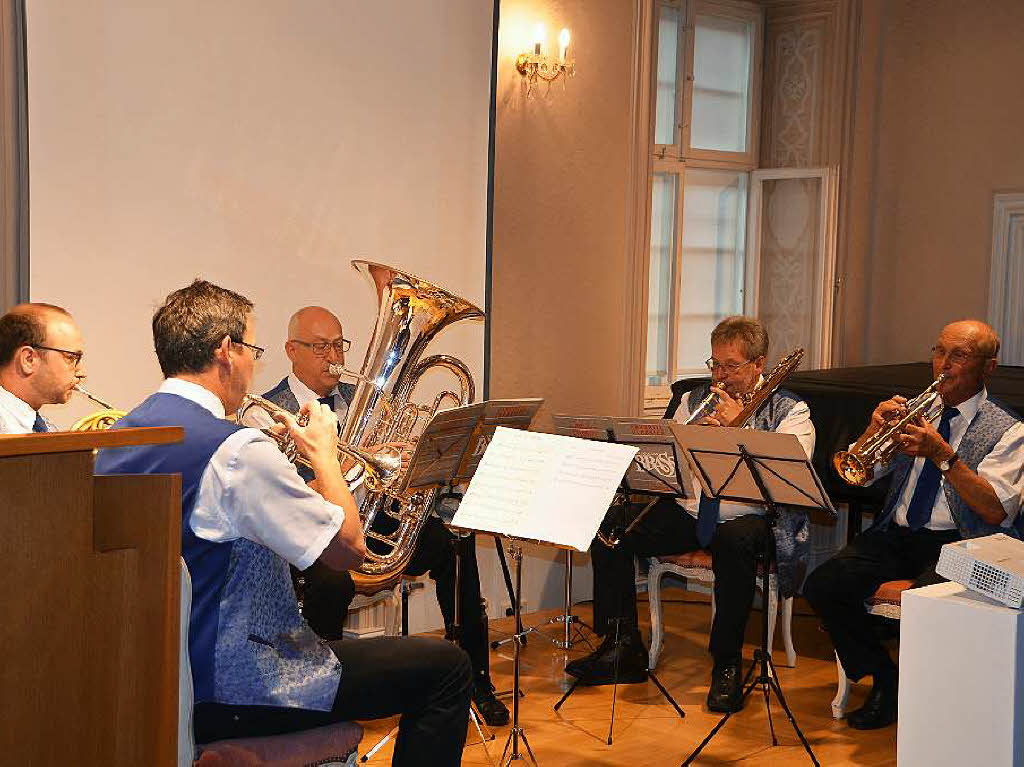 Das Blser-Quintett der Stadtmusik Bonndorf sorgte beim Festakt fr die passende musikalische Unterhaltung.