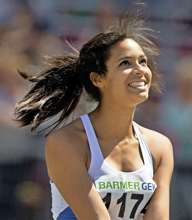 Sprang zum Titel-Hattrick:  Marie-Laurence Jungfleisch   | Foto: dpa