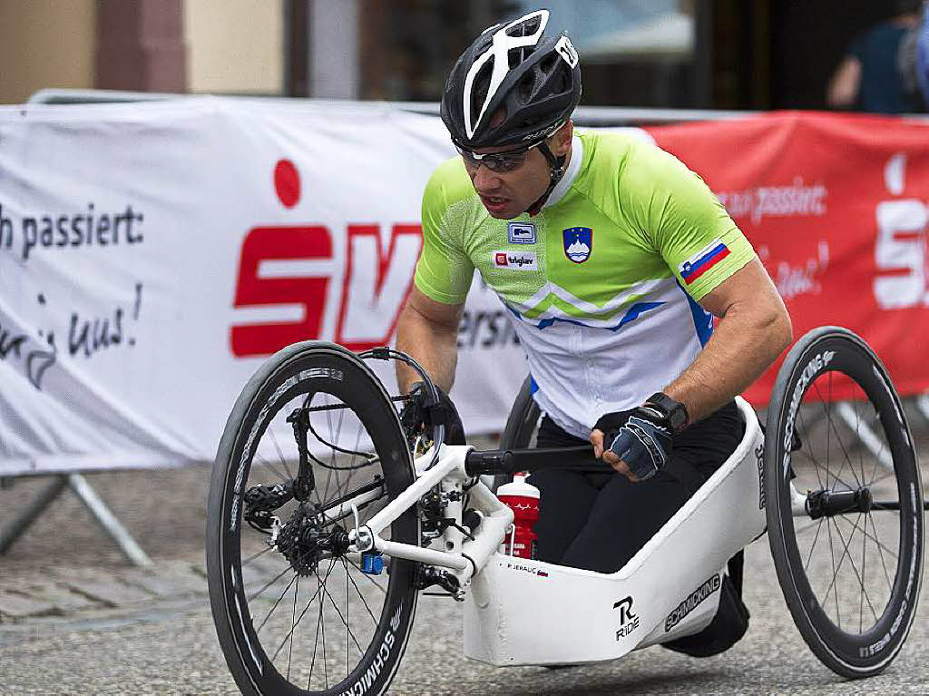 Handbike - Zeitrennen auf dem Stadtkurs in Elzach