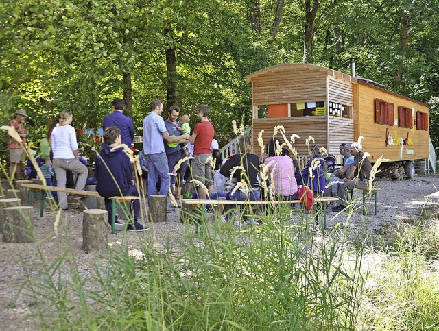 Der Waldkindergarten in Grunern feiert...rtstag mit einem Tag der offenen Tr.   | Foto: Rainer Ruther