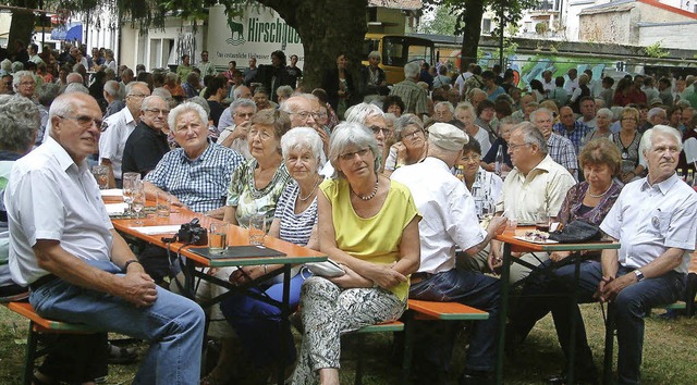 Rund 500 Musikfreunde kamen in den Stadtpark zum  Chor Open Air.  | Foto: Roswitha Frey