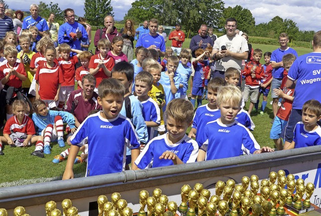 Beim Sportfest des SV Wagenstadt bekam jeder Spieler einen Pokal berreicht.  | Foto: Michael Winkler