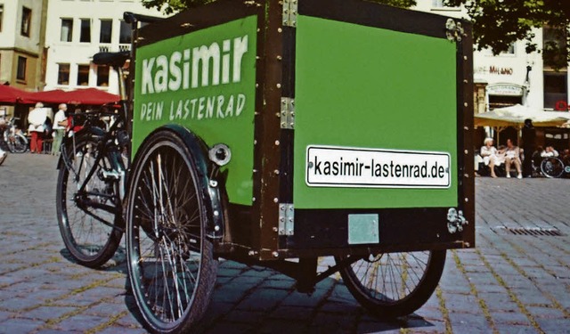 Kasimir aus Kln: Bald knnte ein hnl...tenfahrrad auch durch Lrrach rollen.   | Foto: Britta Wieschenkmper