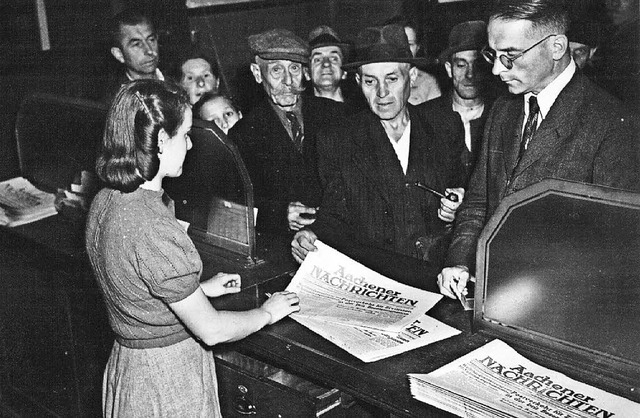 Sie war die erste Lizenzzeitung: Schon... erschienen die Aachener Nachrichten.   | Foto: dpa