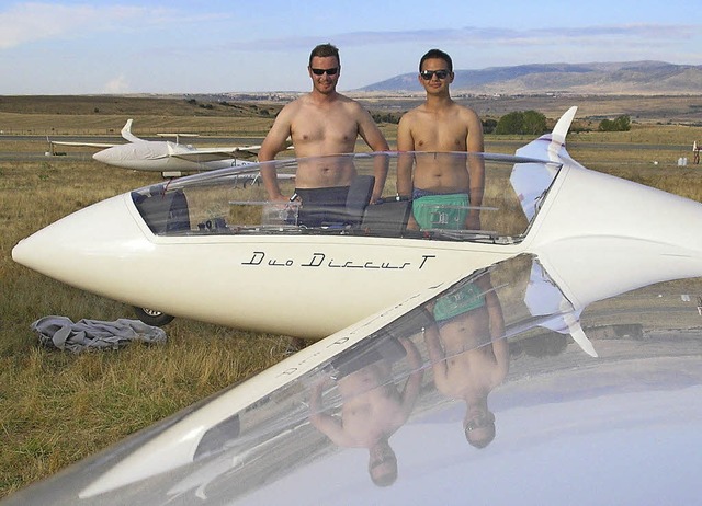 Der Duo Discus der Segelfluggruppe Weh...1030,7 Kilometer weit durch die Luft.   | Foto: Verein