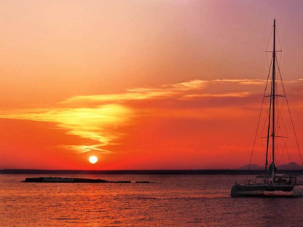 Auf Mallorca, Colonia St. Jordi, fotografierte Andreas Kuhn aus Rheinfelden diesen Sonnenuntergang